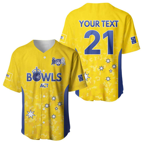 Australian ACT Lawn Bowls Custom Baseball Jersey Aussie Minimalist Style - Aussie Hoodie