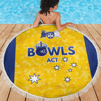 Australian ACT Lawn Bowls Beach Blanket Aussie Minimalist Style - Aussie Hoodie