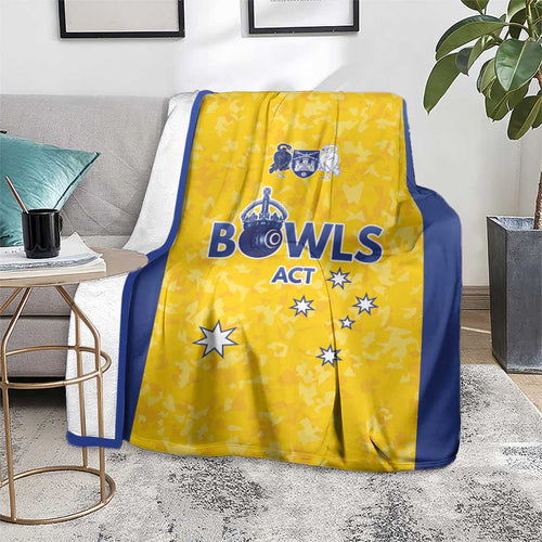 Australian ACT Lawn Bowls Blanket Aussie Minimalist Style - Aussie Hoodie