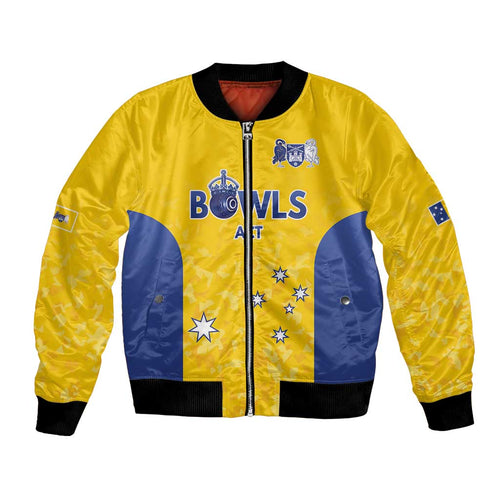 Australian ACT Lawn Bowls Custom Bomber Jacket Aussie Minimalist Style - Aussie Hoodie