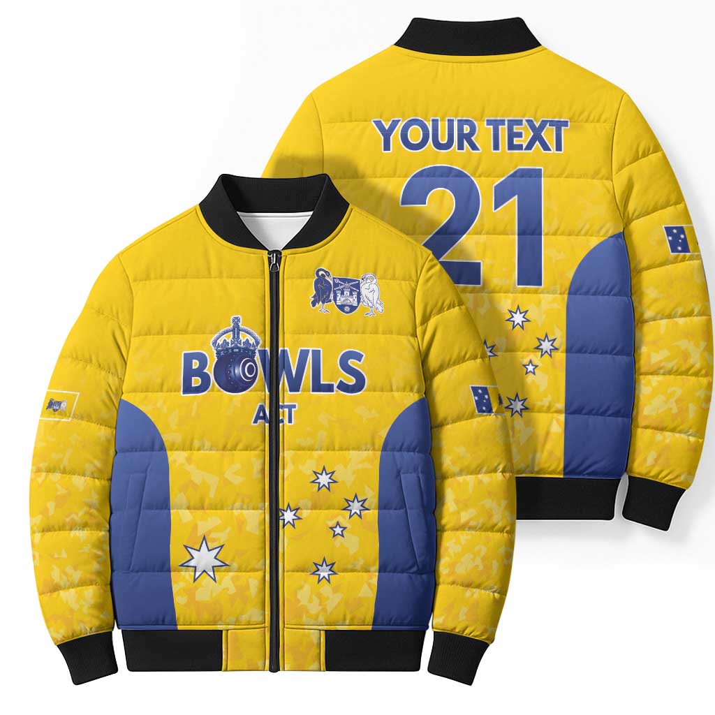 Australian ACT Lawn Bowls Custom Bomber Puffer Jacket Aussie Minimalist Style - Aussie Hoodie