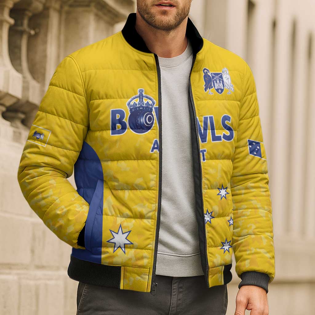 Australian ACT Lawn Bowls Custom Bomber Puffer Jacket Aussie Minimalist Style - Aussie Hoodie
