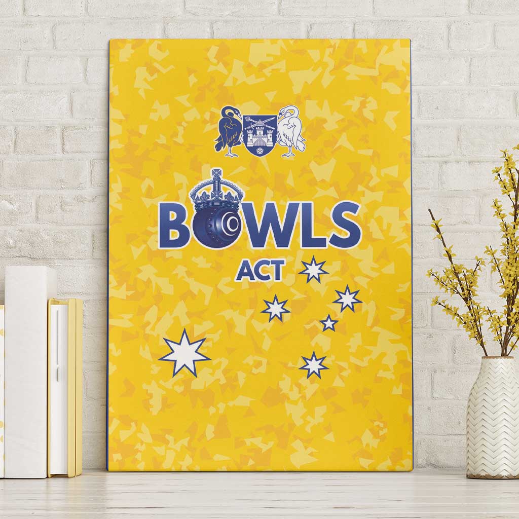 Australian ACT Lawn Bowls Canvas Wall Art Aussie Minimalist Style - Aussie Hoodie