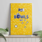 Australian ACT Lawn Bowls Canvas Wall Art Aussie Minimalist Style - Aussie Hoodie
