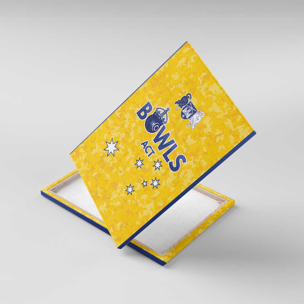 Australian ACT Lawn Bowls Canvas Wall Art Aussie Minimalist Style - Aussie Hoodie