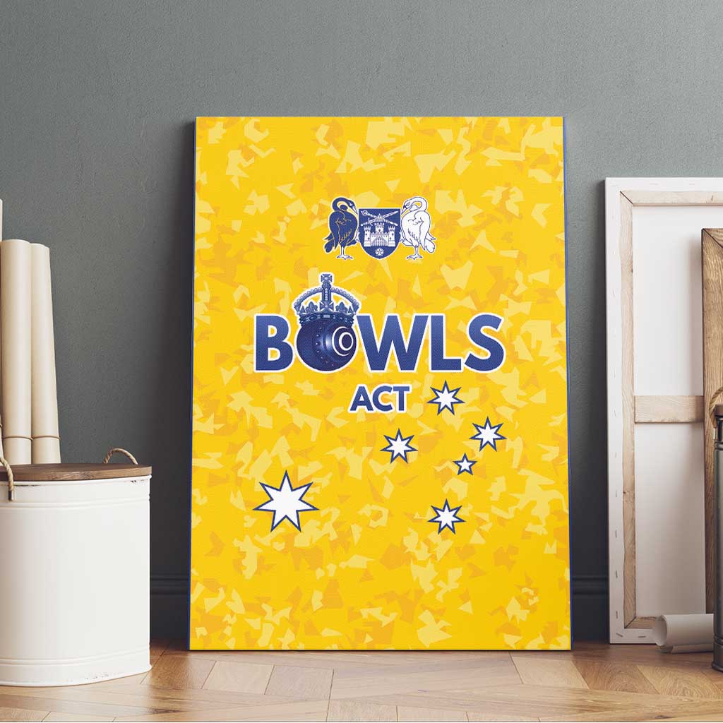 Australian ACT Lawn Bowls Canvas Wall Art Aussie Minimalist Style - Aussie Hoodie