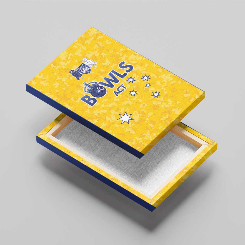 Australian ACT Lawn Bowls Canvas Wall Art Aussie Minimalist Style - Aussie Hoodie