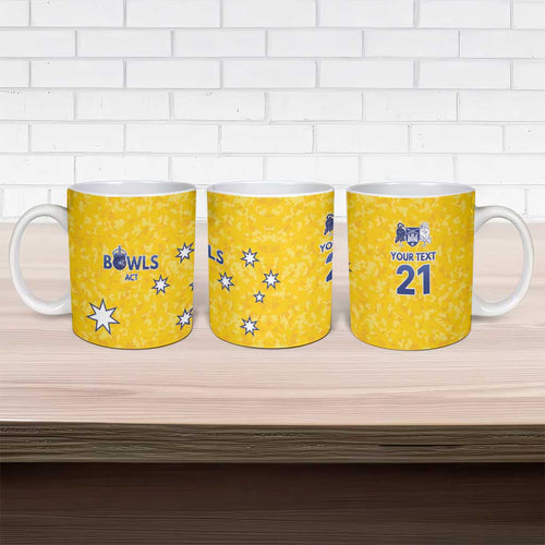 Australian ACT Lawn Bowls Custom Ceramic Mug Aussie Minimalist Style - Aussie Hoodie