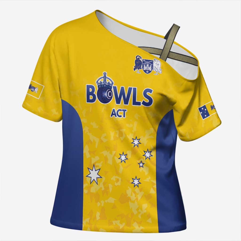 Australian ACT Lawn Bowls Custom Cross Shoulder Shirt Aussie Minimalist Style - Aussie Hoodie