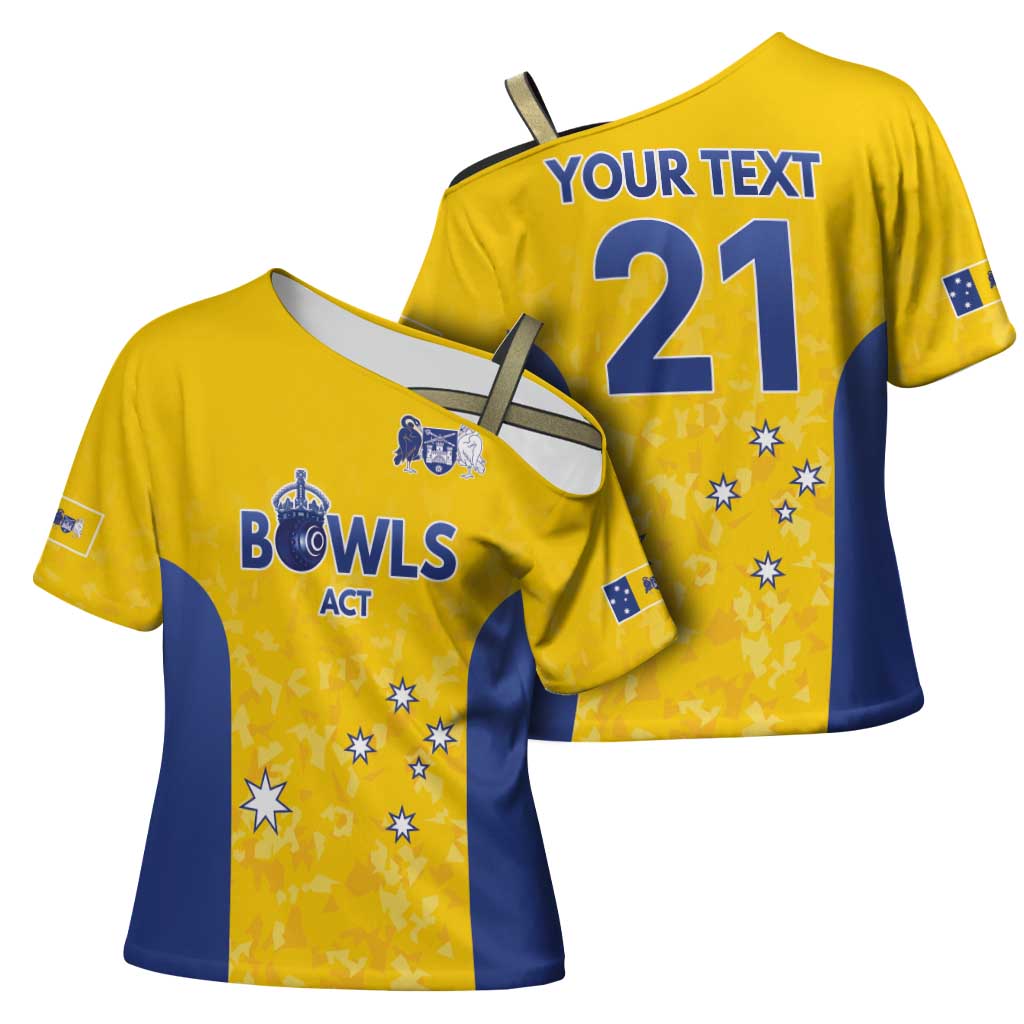 Australian ACT Lawn Bowls Custom Cross Shoulder Shirt Aussie Minimalist Style - Aussie Hoodie