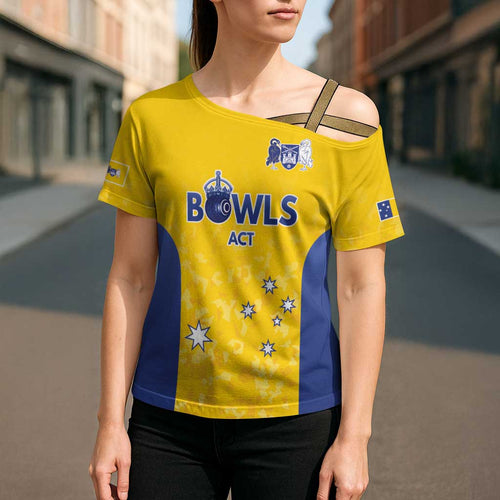 Australian ACT Lawn Bowls Custom Cross Shoulder Shirt Aussie Minimalist Style - Aussie Hoodie
