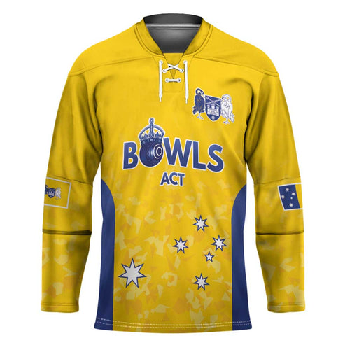 Australian ACT Lawn Bowls Custom Hockey Jersey Aussie Minimalist Style - Aussie Hoodie