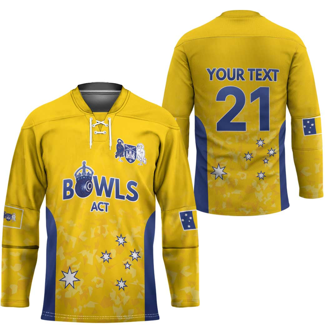 Australian ACT Lawn Bowls Custom Hockey Jersey Aussie Minimalist Style - Aussie Hoodie