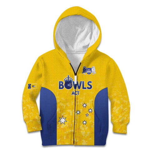 Australian ACT Lawn Bowls Custom Kid Hoodie Aussie Minimalist Style - Aussie Hoodie