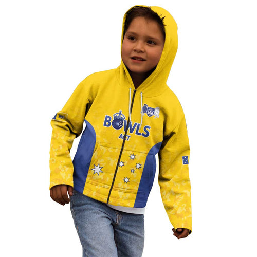 Australian ACT Lawn Bowls Custom Kid Hoodie Aussie Minimalist Style - Aussie Hoodie