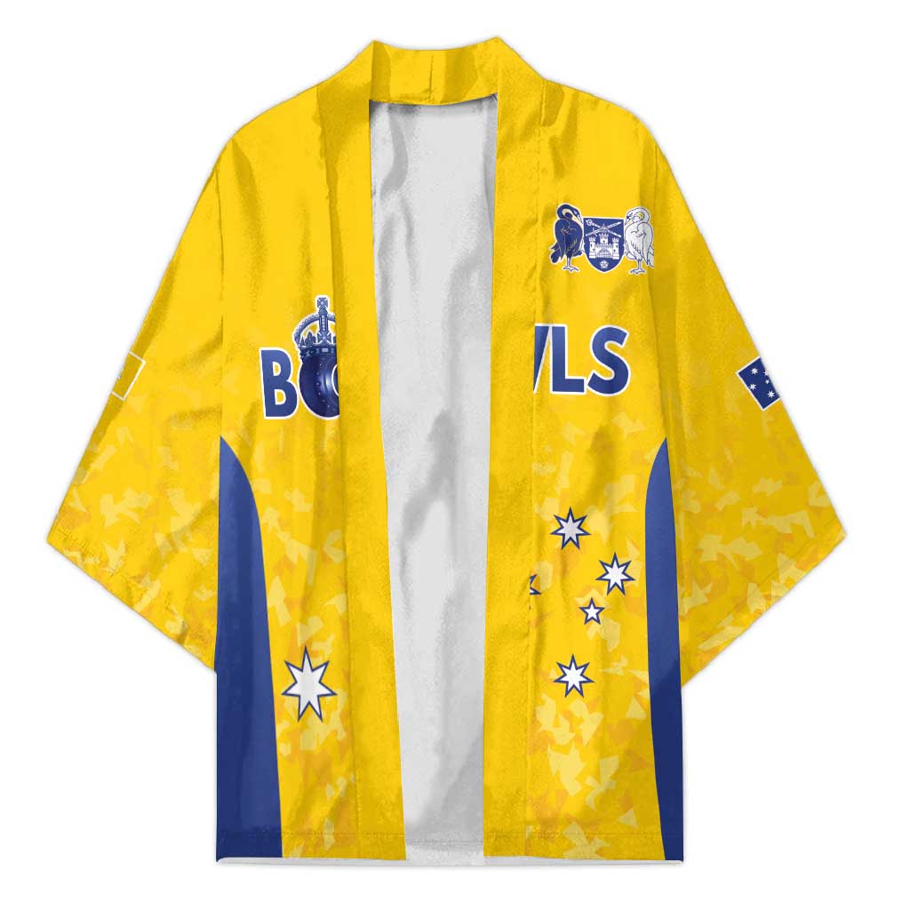 Australian ACT Lawn Bowls Custom Kimono Aussie Minimalist Style - Aussie Hoodie