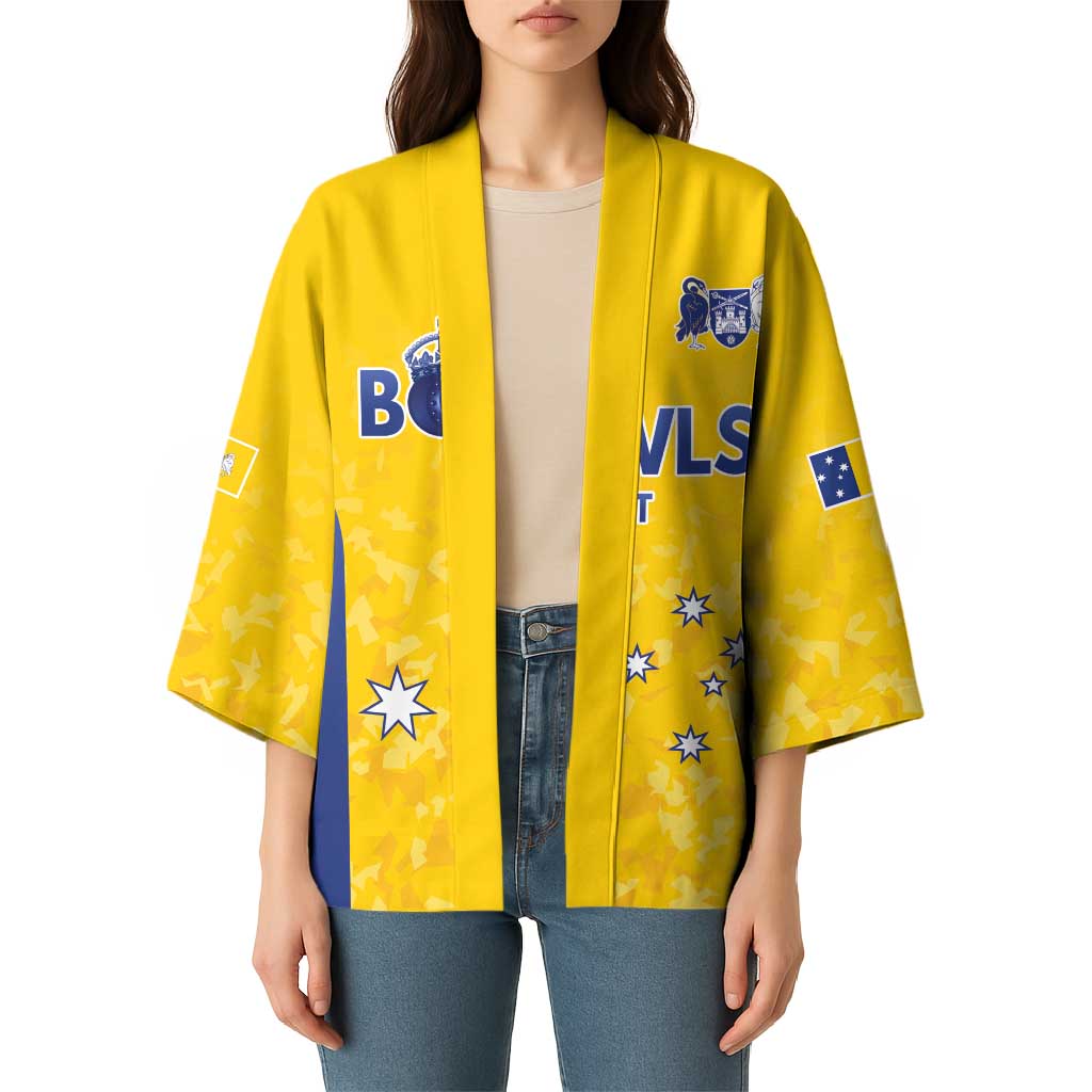 Australian ACT Lawn Bowls Custom Kimono Aussie Minimalist Style - Aussie Hoodie