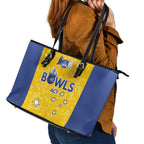 Australian ACT Lawn Bowls Leather Tote Bag Aussie Minimalist Style - Aussie Hoodie