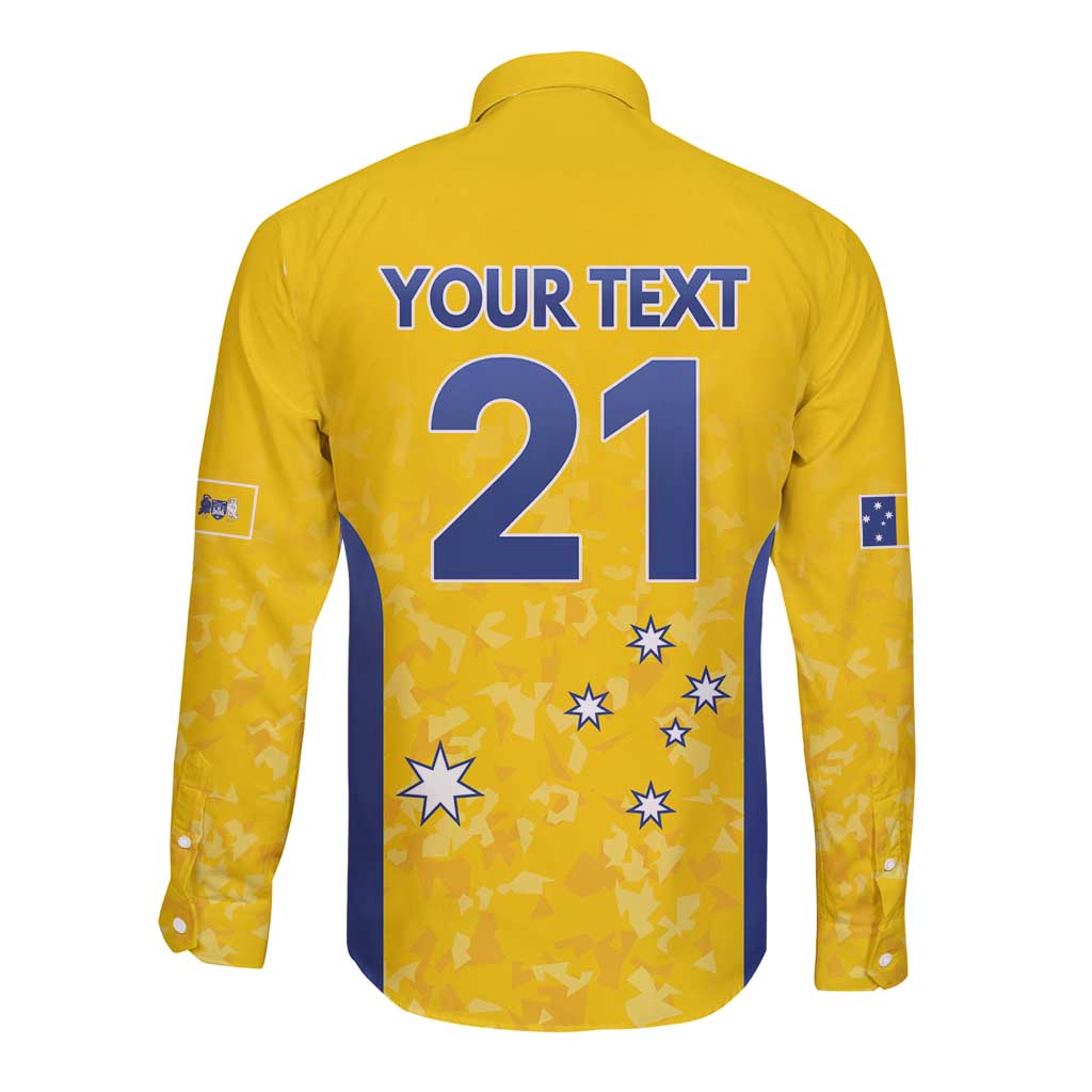 Australian ACT Lawn Bowls Custom Long Sleeve Button Shirt Aussie Minimalist Style - Aussie Hoodie