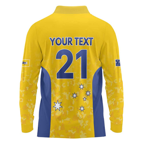 Australian ACT Lawn Bowls Custom Long Sleeve Polo Shirt Aussie Minimalist Style - Aussie Hoodie
