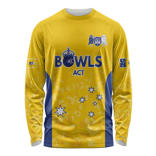 Australian ACT Lawn Bowls Custom Long Sleeve Shirt Aussie Minimalist Style - Aussie Hoodie