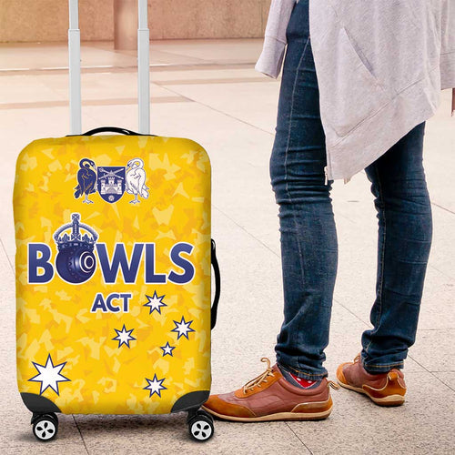 Australian ACT Lawn Bowls Luggage Cover Aussie Minimalist Style - Aussie Hoodie