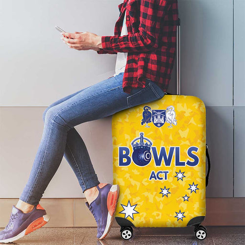 Australian ACT Lawn Bowls Luggage Cover Aussie Minimalist Style - Aussie Hoodie