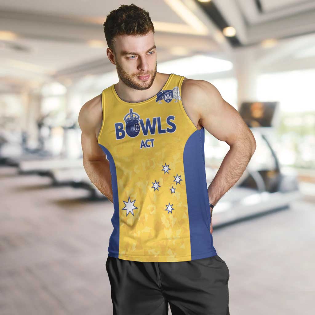 Australian ACT Lawn Bowls Custom Men Tank Top Aussie Minimalist Style - Aussie Hoodie