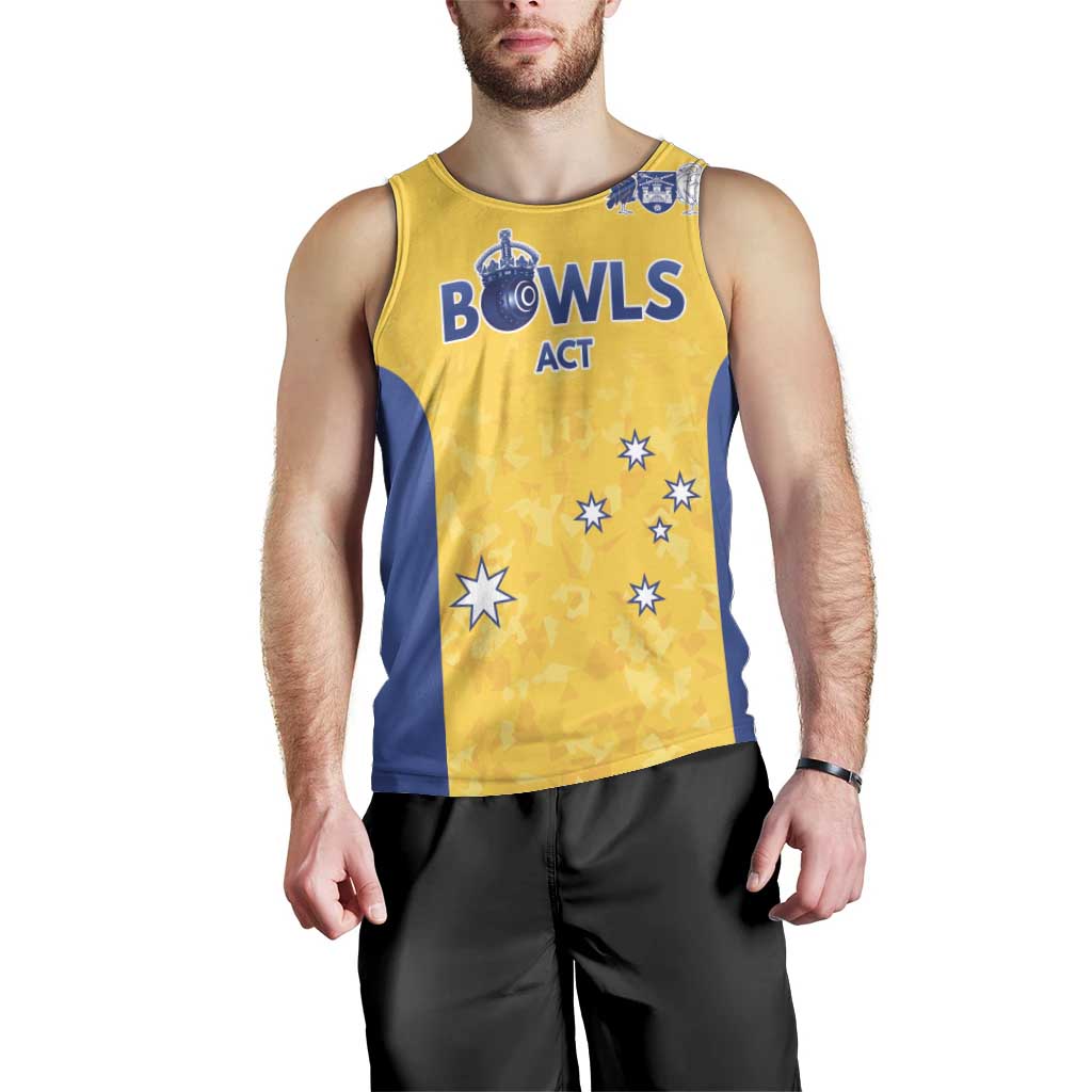 Australian ACT Lawn Bowls Custom Men Tank Top Aussie Minimalist Style - Aussie Hoodie