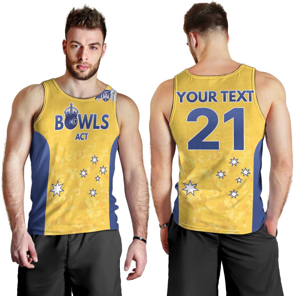 Australian ACT Lawn Bowls Custom Men Tank Top Aussie Minimalist Style - Aussie Hoodie
