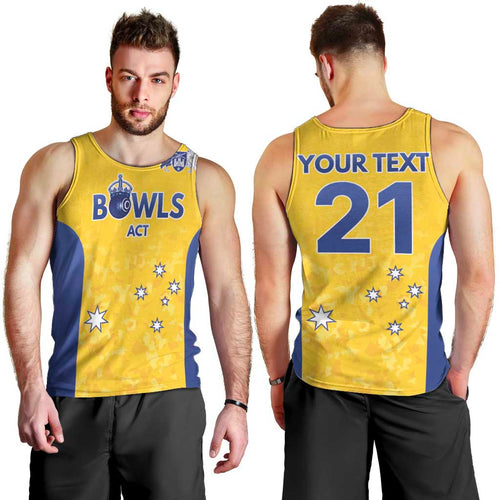 Australian ACT Lawn Bowls Custom Men Tank Top Aussie Minimalist Style - Aussie Hoodie
