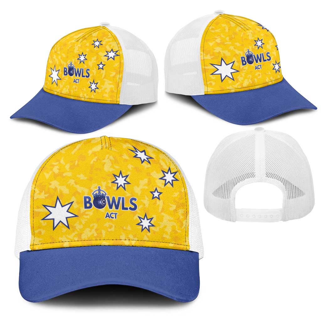 Australian ACT Lawn Bowls Mesh Trucker Cap Aussie Minimalist Style - Aussie Hoodie