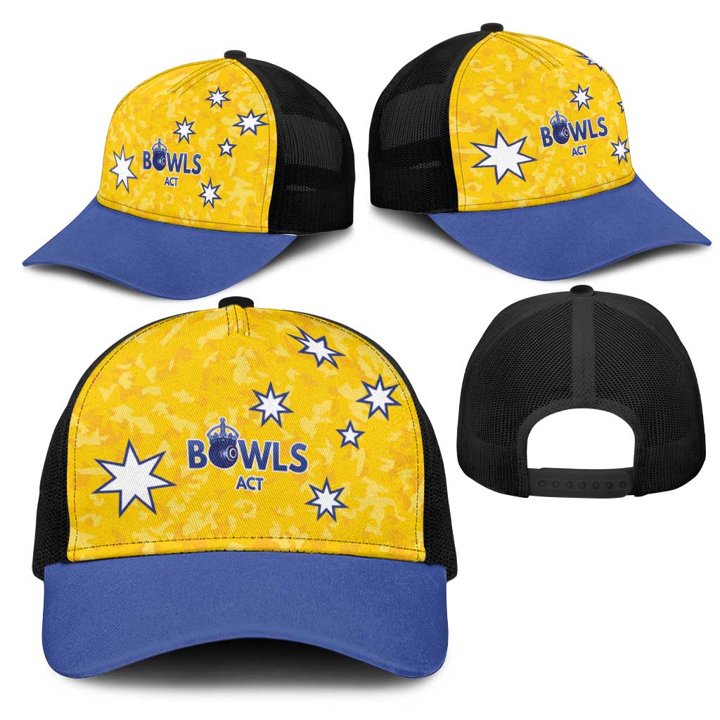 Australian ACT Lawn Bowls Mesh Trucker Cap Aussie Minimalist Style - Aussie Hoodie