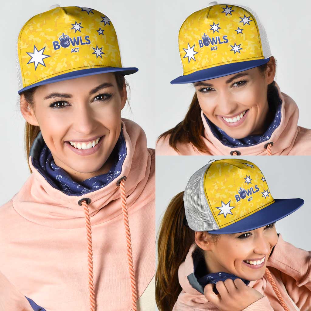 Australian ACT Lawn Bowls Mesh Trucker Cap Aussie Minimalist Style - Aussie Hoodie