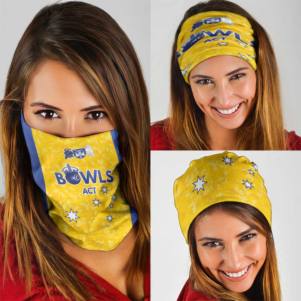 Australian ACT Lawn Bowls Neck Gaiter Aussie Minimalist Style - Aussie Hoodie