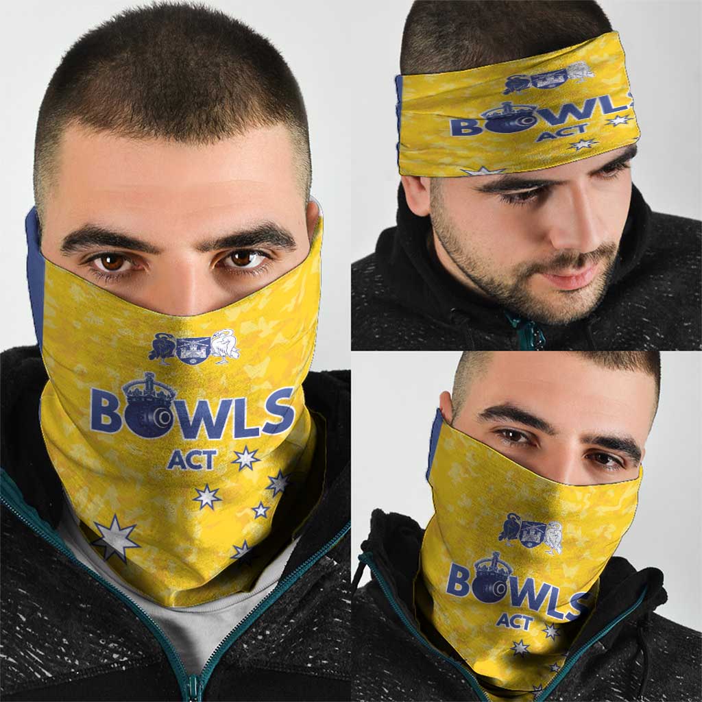 Australian ACT Lawn Bowls Neck Gaiter Aussie Minimalist Style - Aussie Hoodie