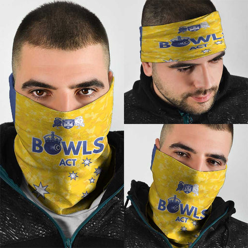Australian ACT Lawn Bowls Neck Gaiter Aussie Minimalist Style - Aussie Hoodie
