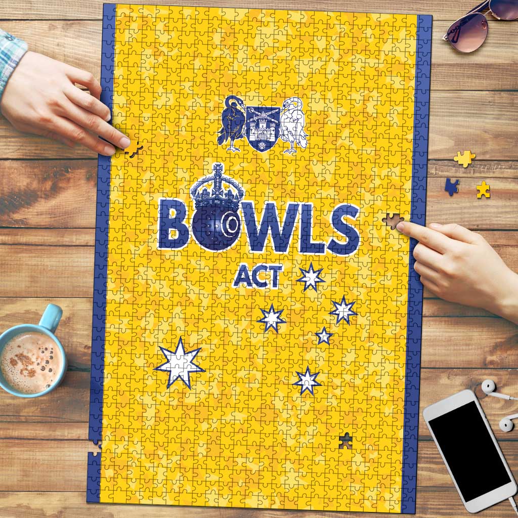 Australian ACT Lawn Bowls Puzzle Aussie Minimalist Style - Aussie Hoodie