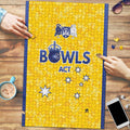 Australian ACT Lawn Bowls Puzzle Aussie Minimalist Style - Aussie Hoodie
