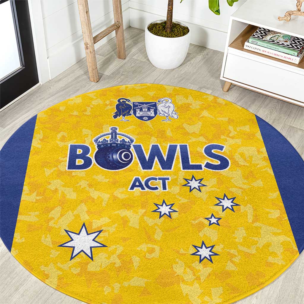 Australian ACT Lawn Bowls Round Carpet Aussie Minimalist Style - Aussie Hoodie