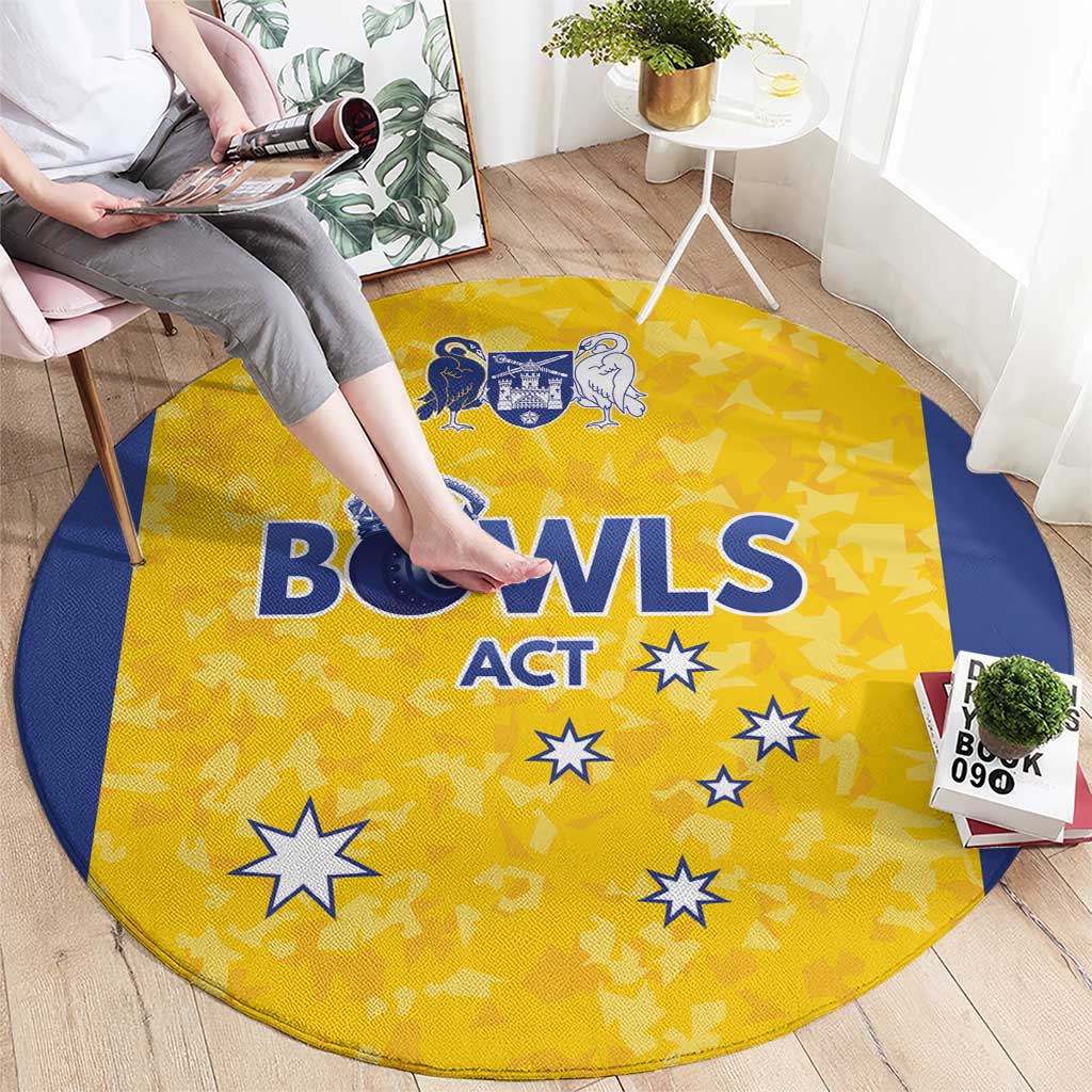 Australian ACT Lawn Bowls Round Carpet Aussie Minimalist Style - Aussie Hoodie