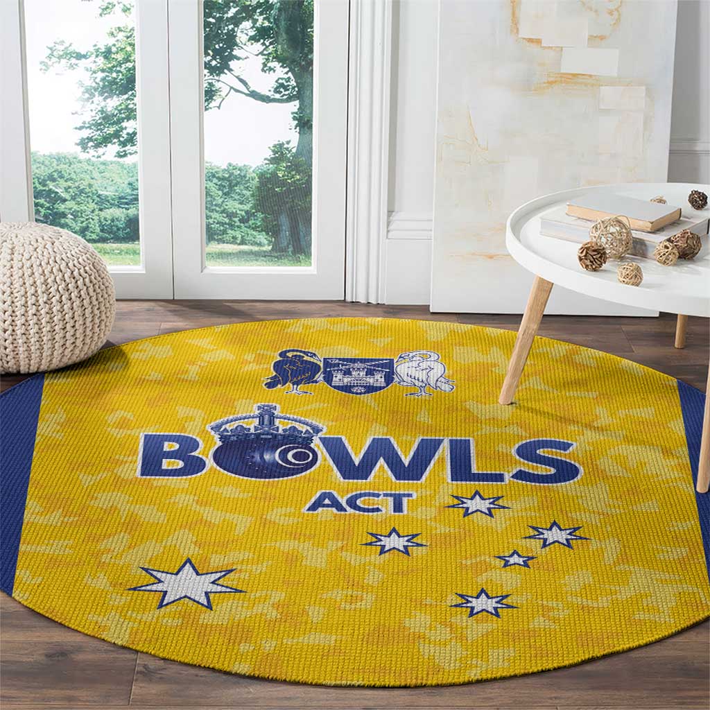 Australian ACT Lawn Bowls Round Carpet Aussie Minimalist Style - Aussie Hoodie