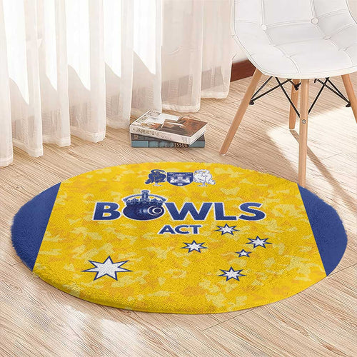 Australian ACT Lawn Bowls Round Carpet Aussie Minimalist Style - Aussie Hoodie