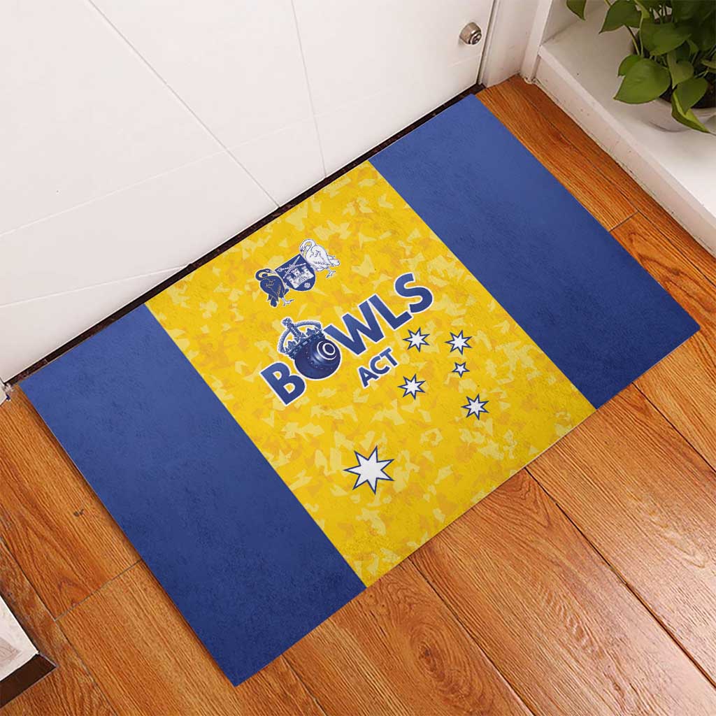 Australian ACT Lawn Bowls Rubber Doormat Aussie Minimalist Style - Aussie Hoodie