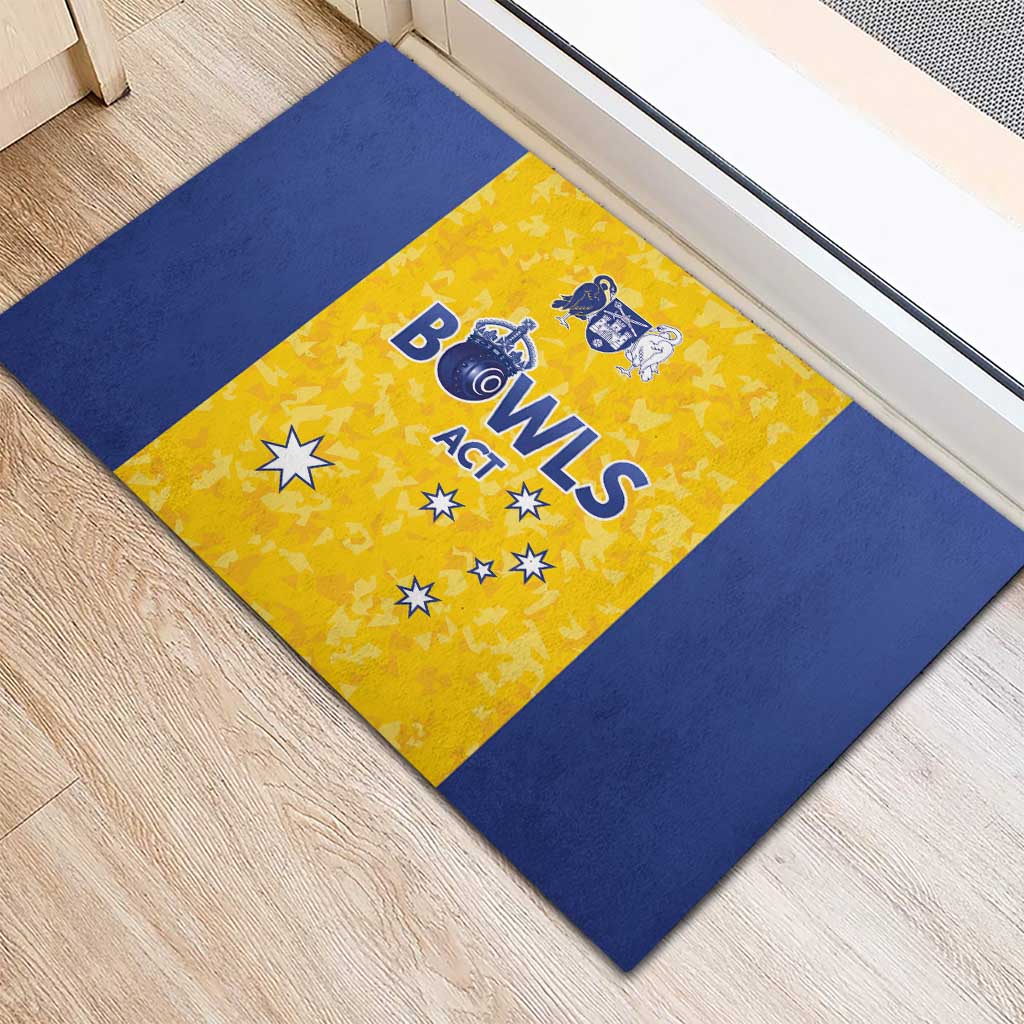 Australian ACT Lawn Bowls Rubber Doormat Aussie Minimalist Style - Aussie Hoodie