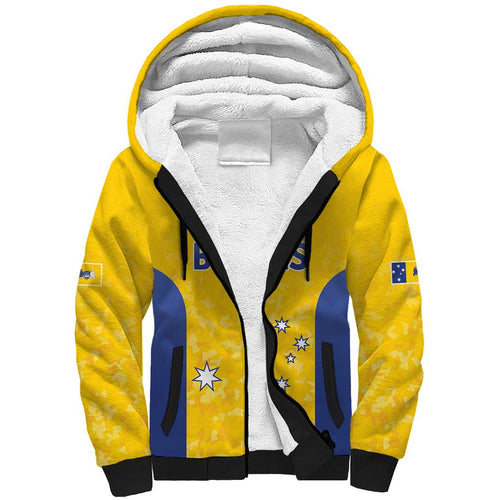 Australian ACT Lawn Bowls Custom Sherpa Hoodie Aussie Minimalist Style - Aussie Hoodie