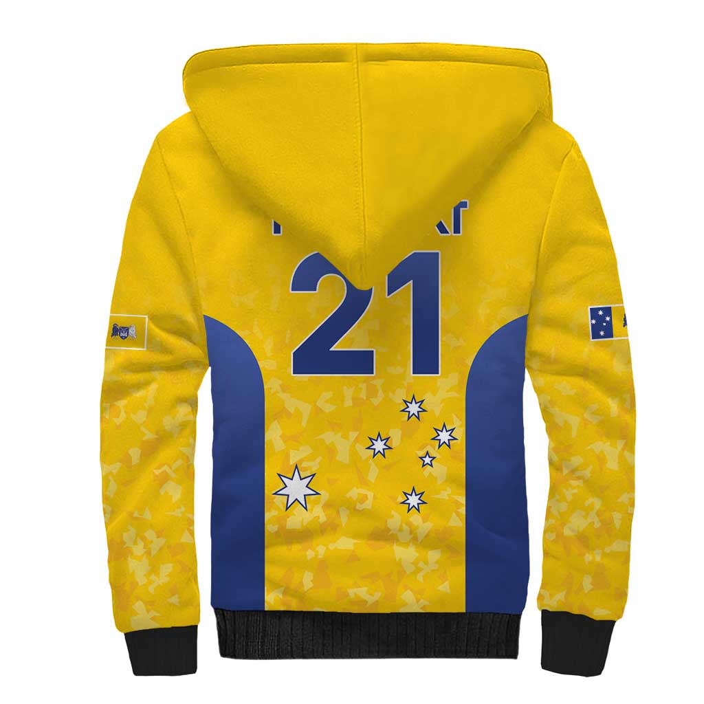 Australian ACT Lawn Bowls Custom Sherpa Hoodie Aussie Minimalist Style - Aussie Hoodie