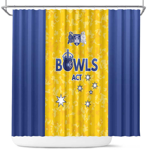 Australian ACT Lawn Bowls Shower Curtain Aussie Minimalist Style - Aussie Hoodie
