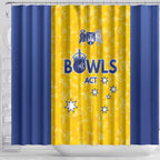 Australian ACT Lawn Bowls Shower Curtain Aussie Minimalist Style - Aussie Hoodie