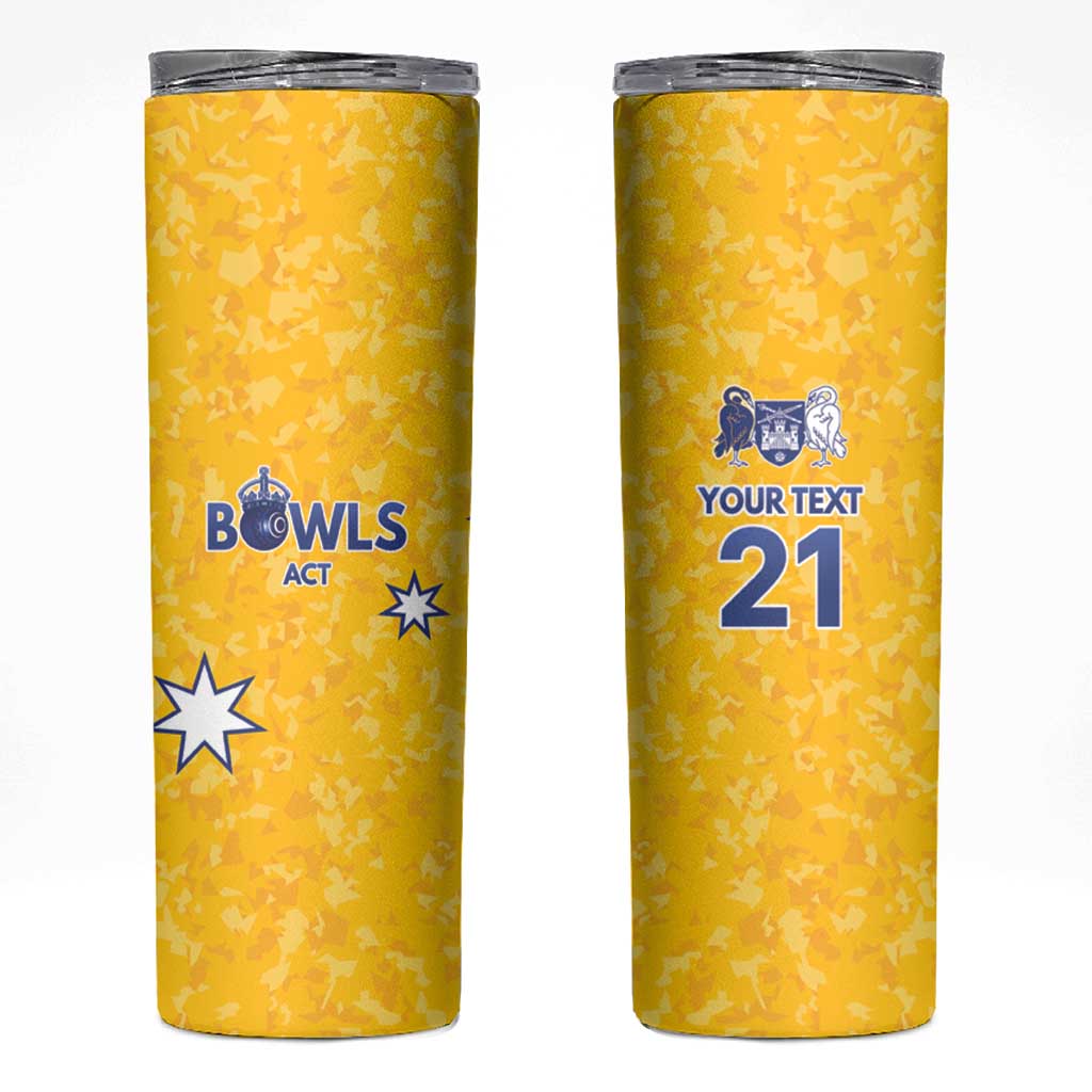 Australian ACT Lawn Bowls Custom Skinny Tumbler Aussie Minimalist Style - Aussie Hoodie